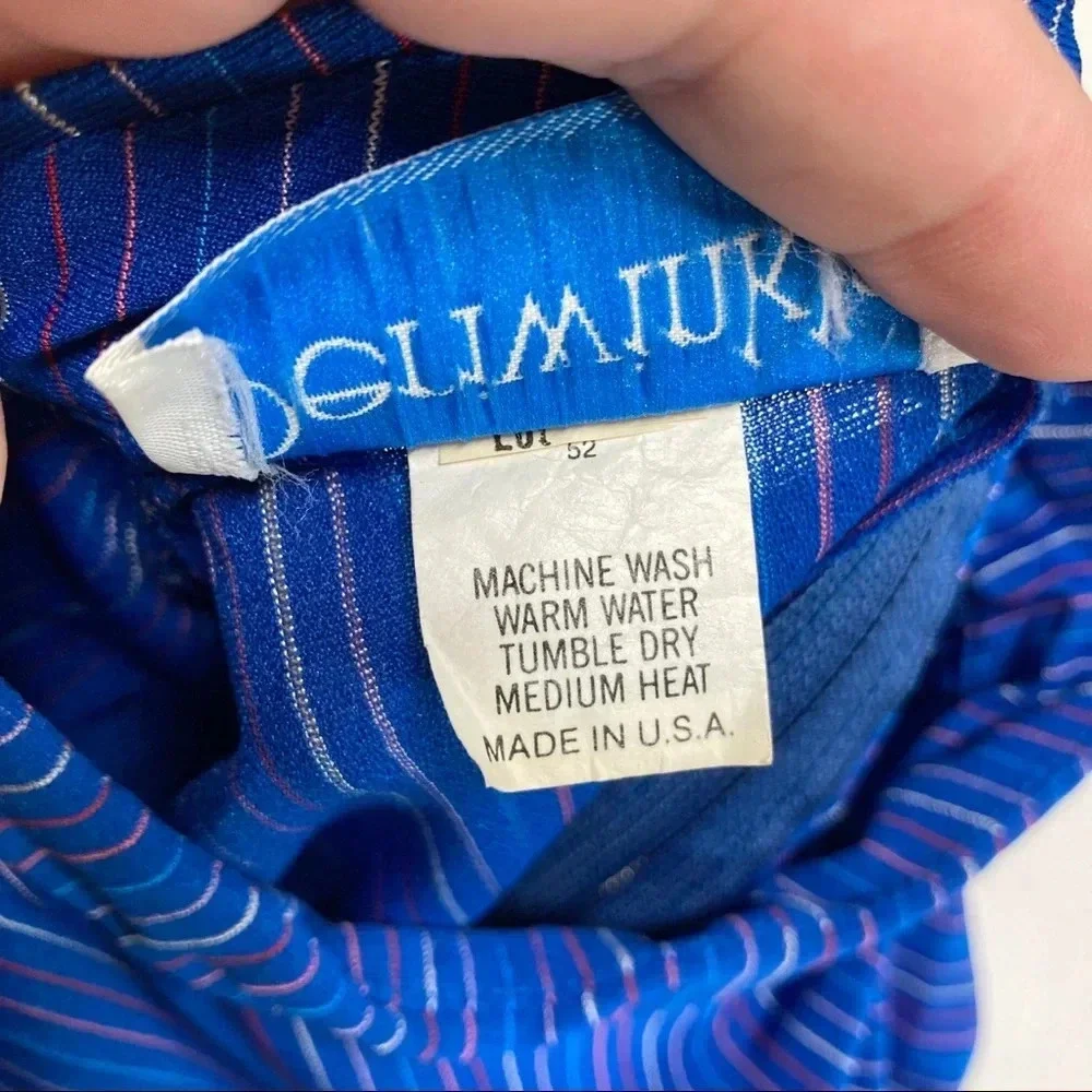 Periwinkle Brand Vintage 70's Womens Dress Size Small NO TAGS Blue Stripe, Belt